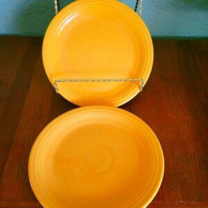 VINTAGE Fiesta Salad Plates in Original Yellow PRISTINE Condition